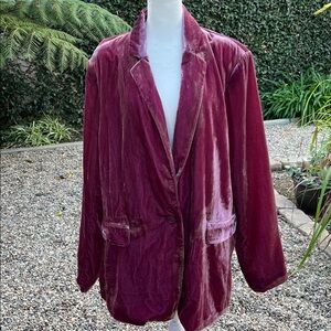 NWT Maeve- Tessie style  Mauve Rose Velvety Blazer XL Anthropolagie